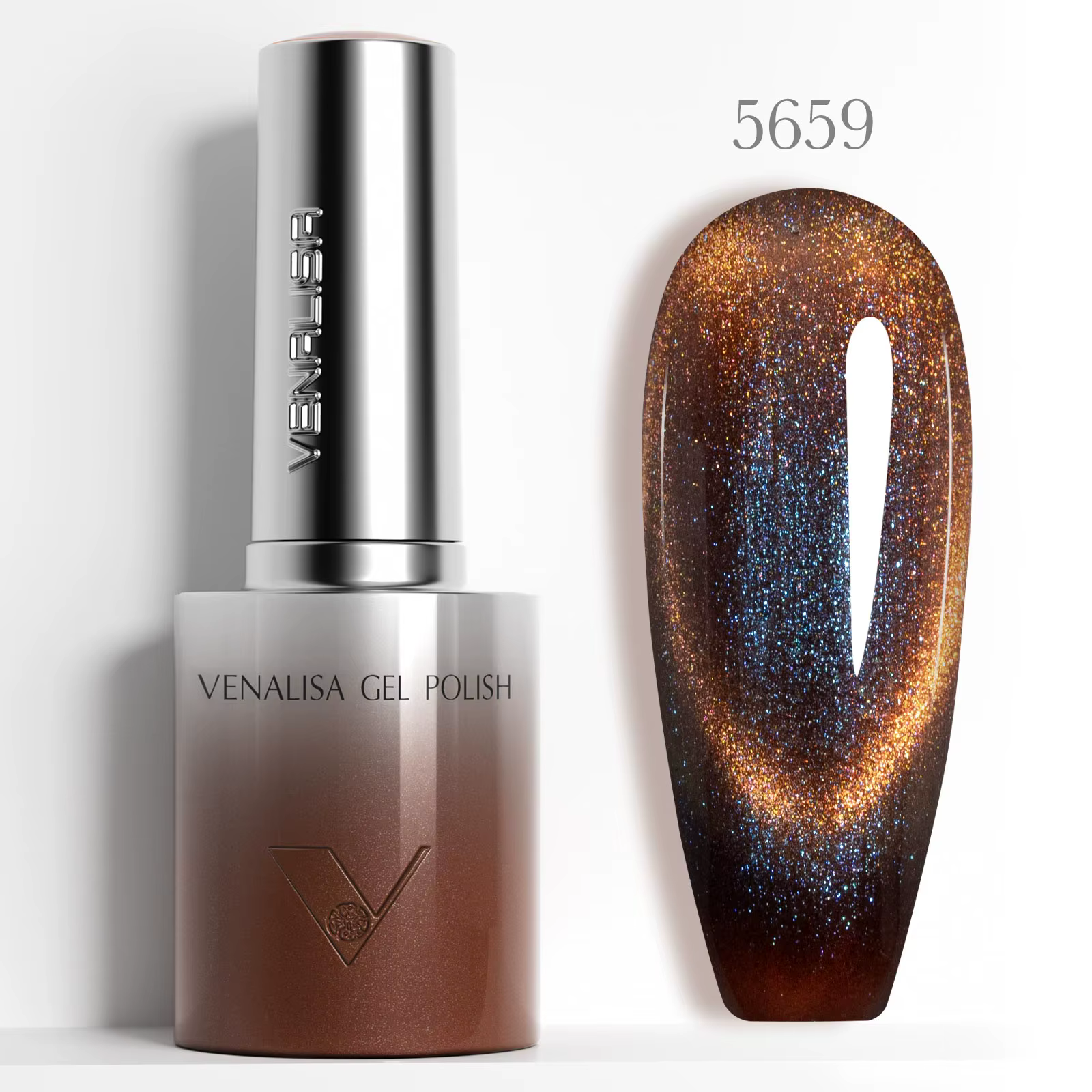 Venalisa TPO/Hema gratuit 10D oeil de chat vernis à ongles aimant tremper UV LED Semi Permanent paillettes brillant