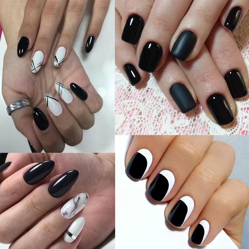 MSHARE 250ml noir blanc couleur des ongles