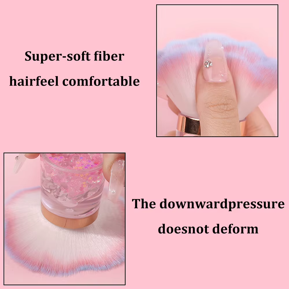 Brosse à tête de champignon et de Rose pour Nail Art