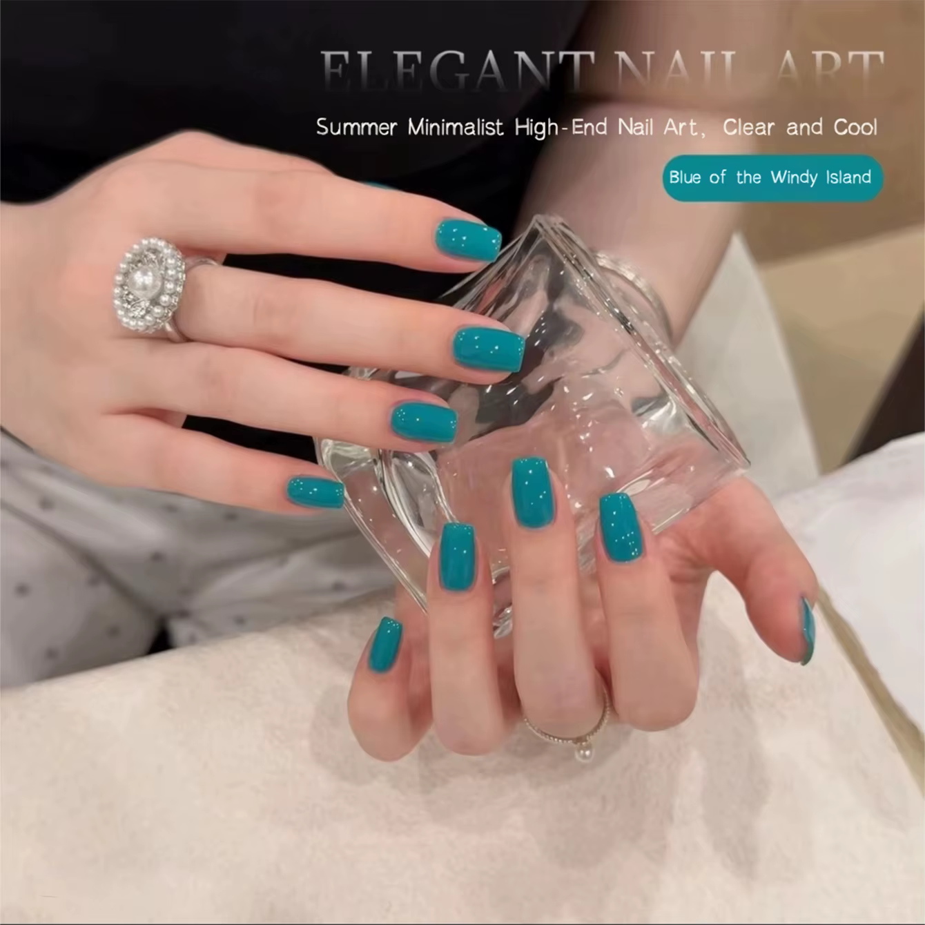 MIANEL 2026 Nouveau Vernis à Ongles Gelée Bleu Lac Éclaircissant Effet Glacé Vert Transparent pour l'Été
