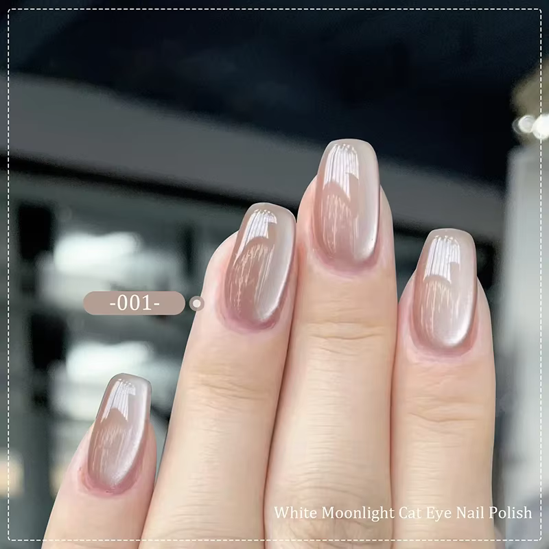 Porcelaine blanc magnétique oeil de chat Gel couleur nue scintillant paillettes Semi Permanent Nail Art tremper LED UV Gel vernis à ongles