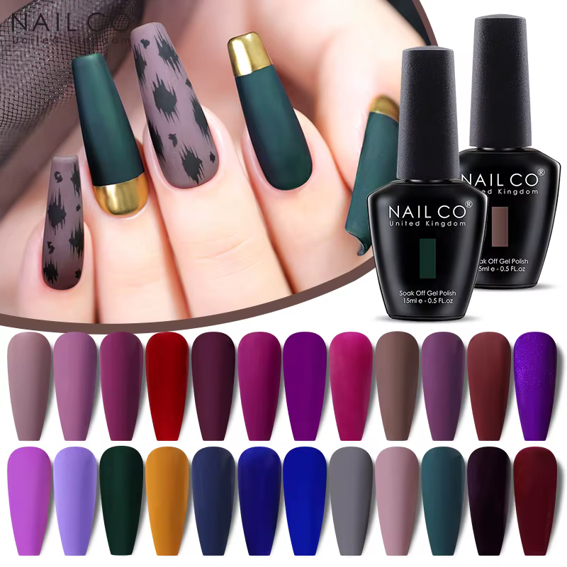 NAILCO Gel vernis à ongles printemps 140 couleurs pour la décoration d'automne Semi Permanent mat couche de Base