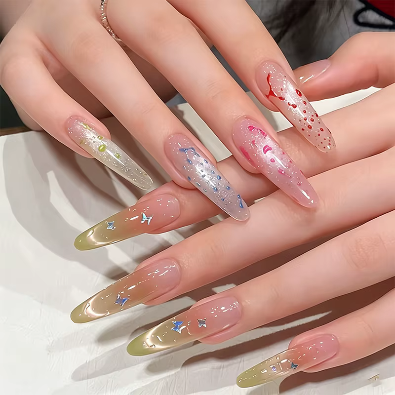 6 Couleurs Nouveau Gel de Finition Effet Gouttes d'Eau pour Ongles