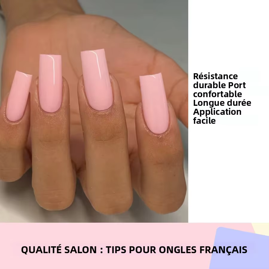 500 pièces naturel Style français faux ongles conseils pour acrylique et Gel Nail Art manucure décoration