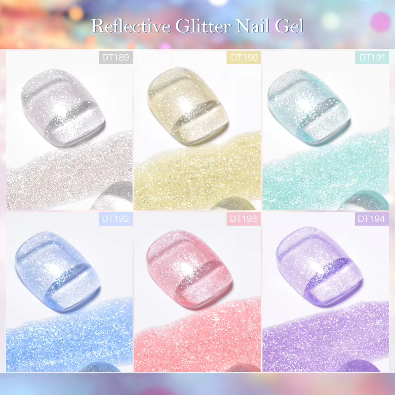 Vernis à ongles en gel réfléchissant à paillettes