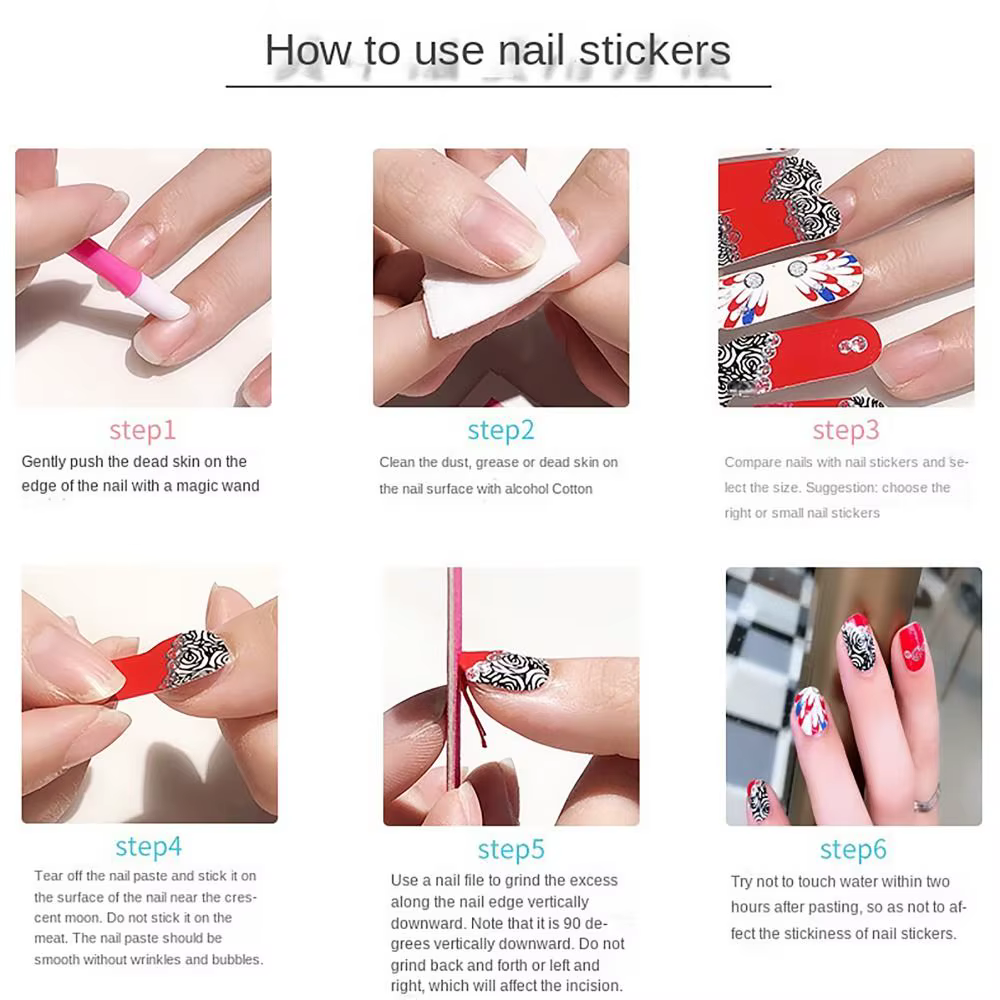 4 sets de 16 bandes de vernis à ongles semi-durcis en gel