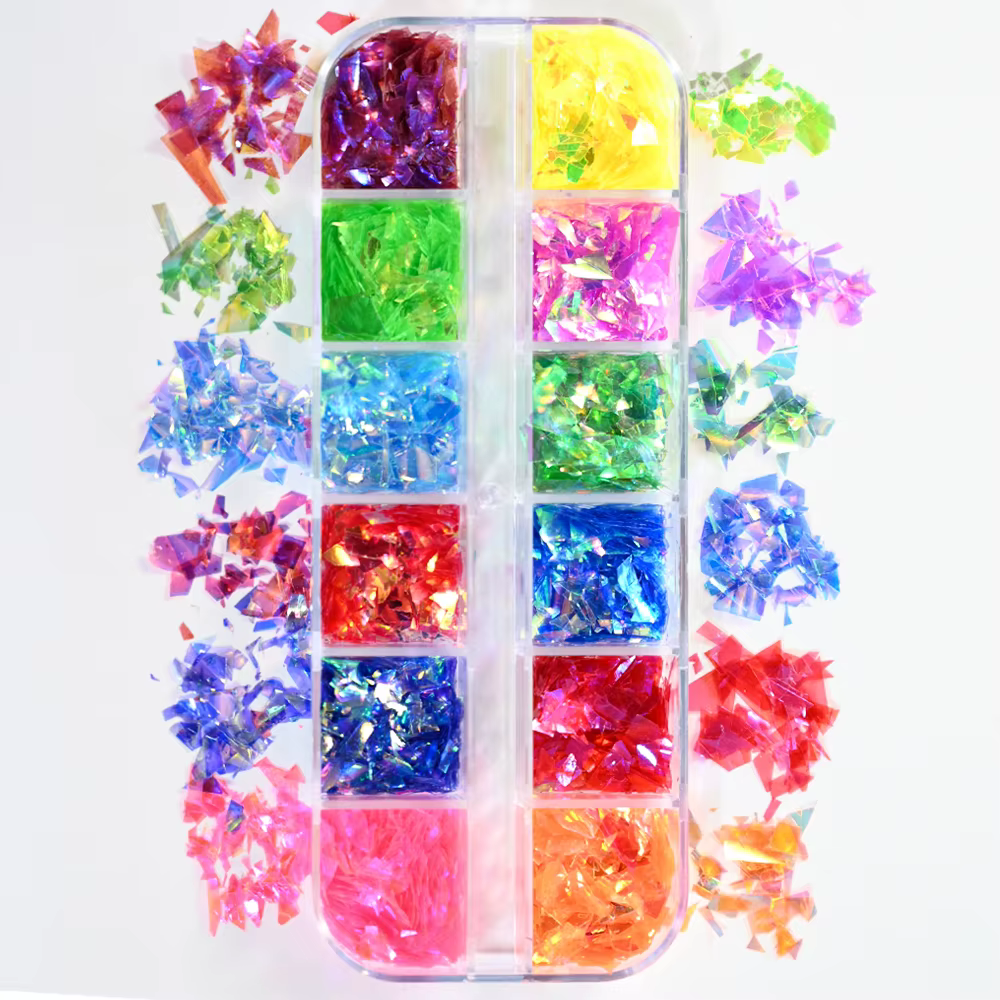 Paillettes holographiques irrégulières pour nail art