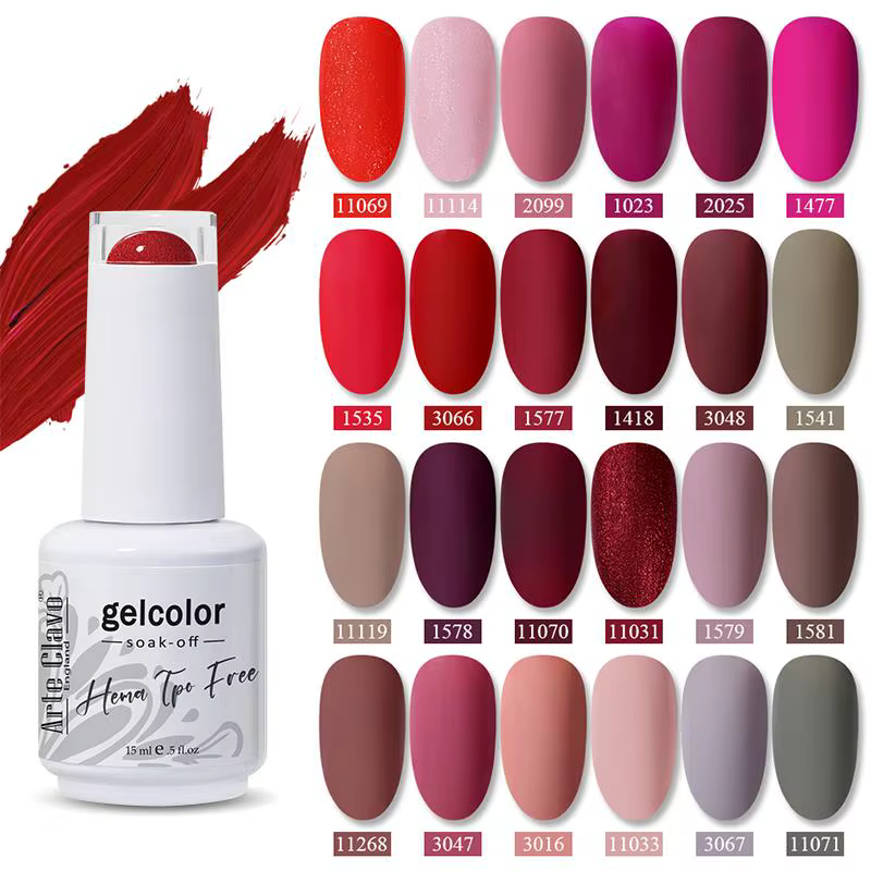 Arte Clavo série rouge vernis à ongles couleurs de fête