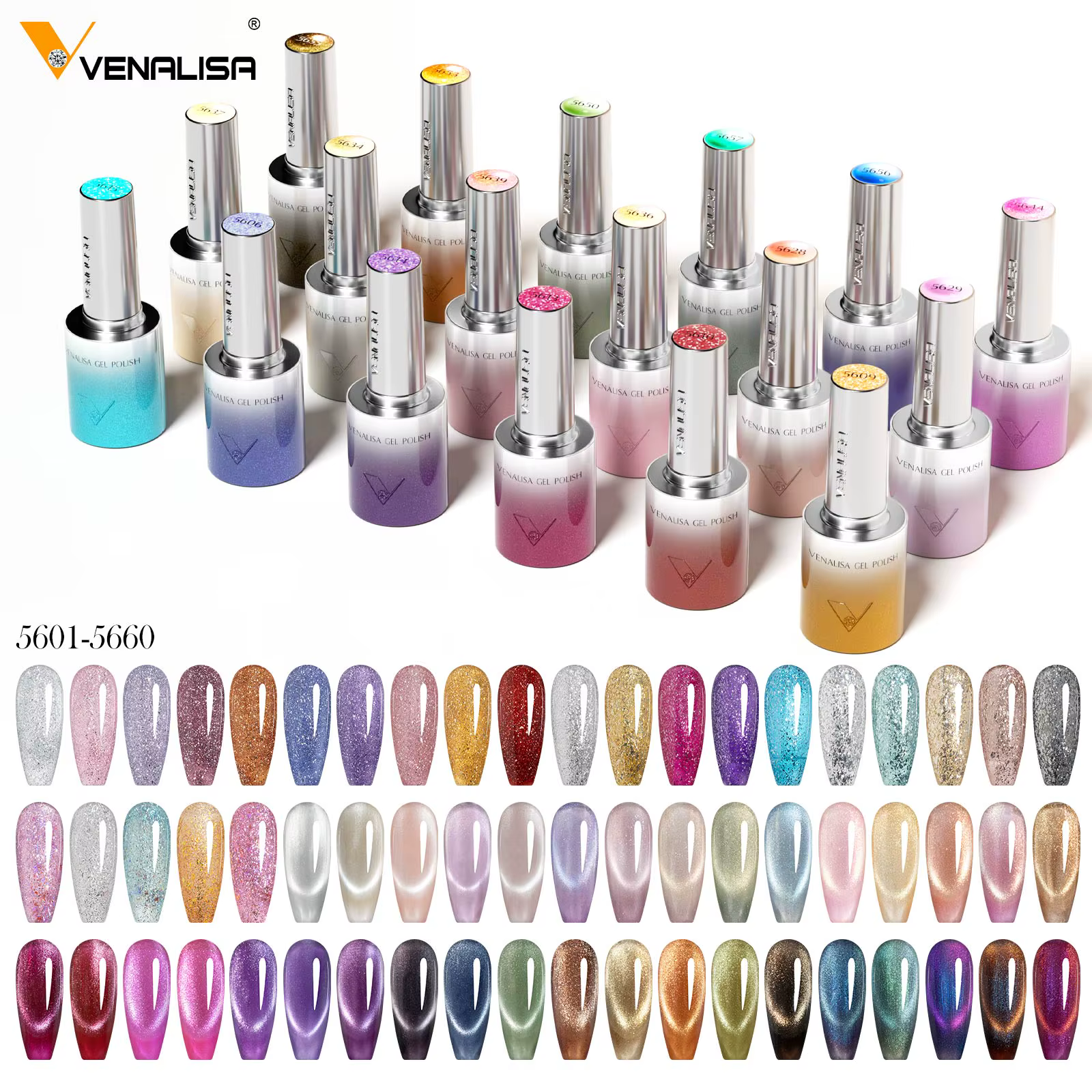 VENALISA 10ml Gel oeil de chat vernis à ongles Ultra étincelle paillettes Gel HEMA gratuit TPO