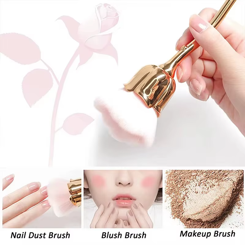 Brosse à ongles à fleurs pour manucure