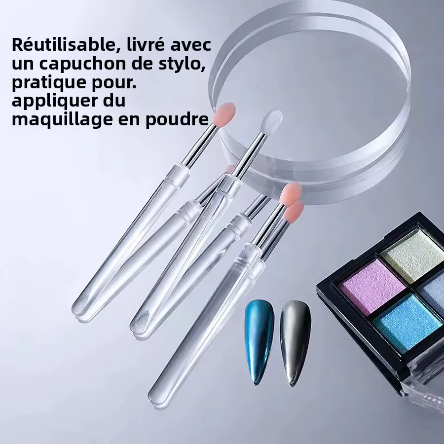 Brosse en Silicone transparente pour Nail Art