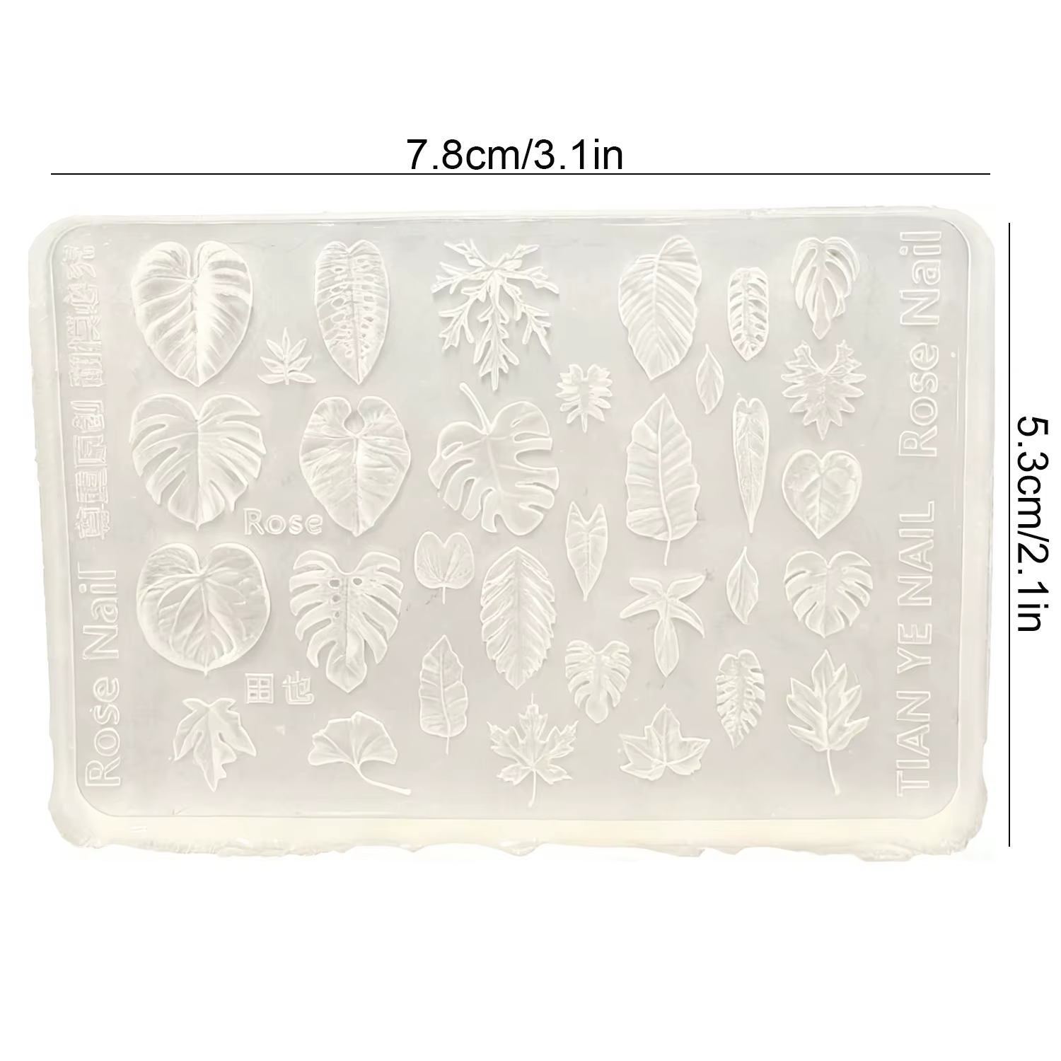 Moule 3D en forme de feuille de Ginkgo et d'érable pour nail art