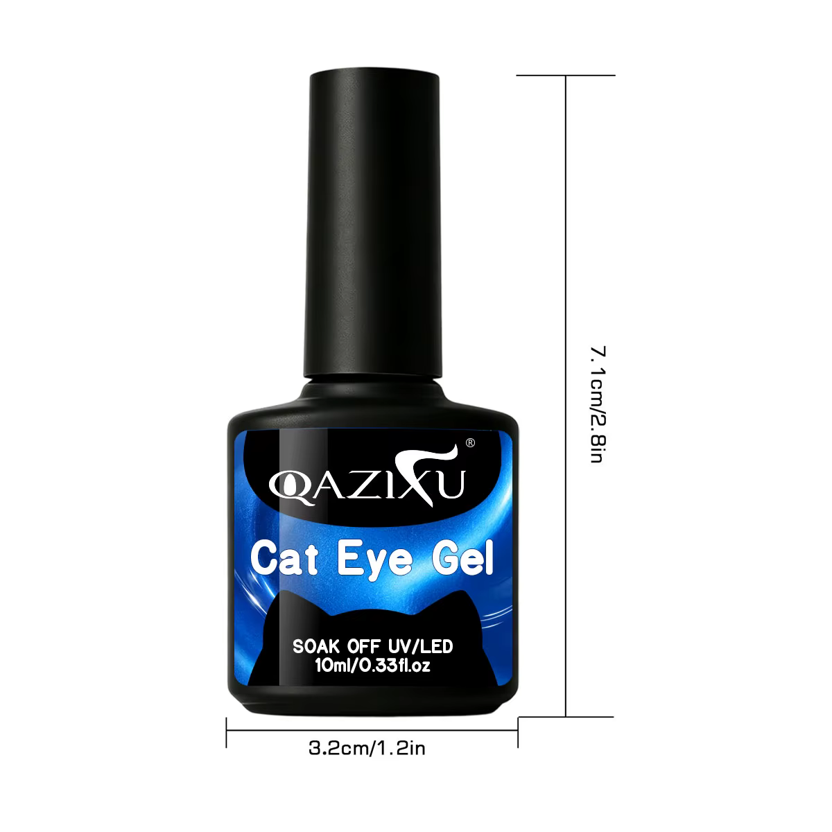 QAZIXU 10ml Vernis à ongles gel œil de chat bleu