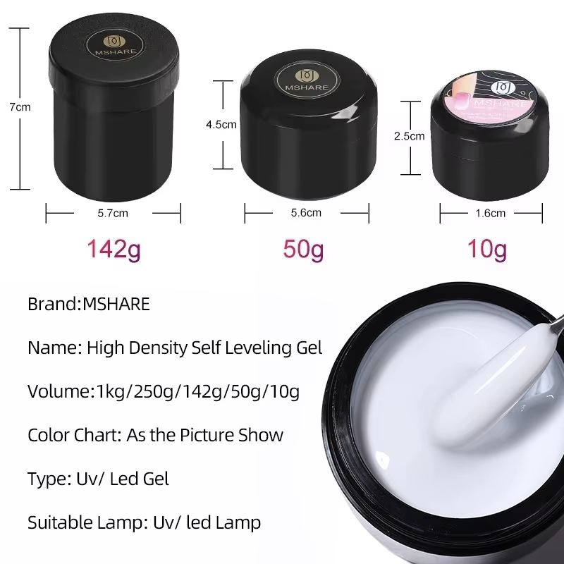 MSAHRE 50g bleu miroitant Gel Extension d'ongle français blanc couverture constructeur Gel