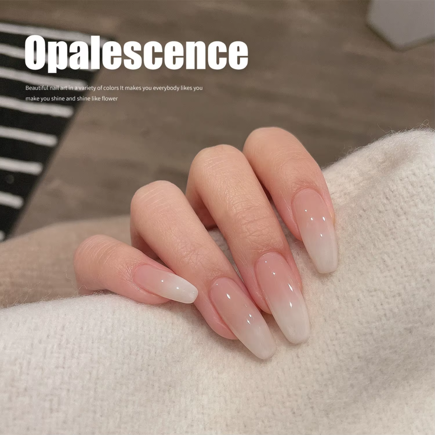 Vernis à ongles gel blanc laiteux Pudding