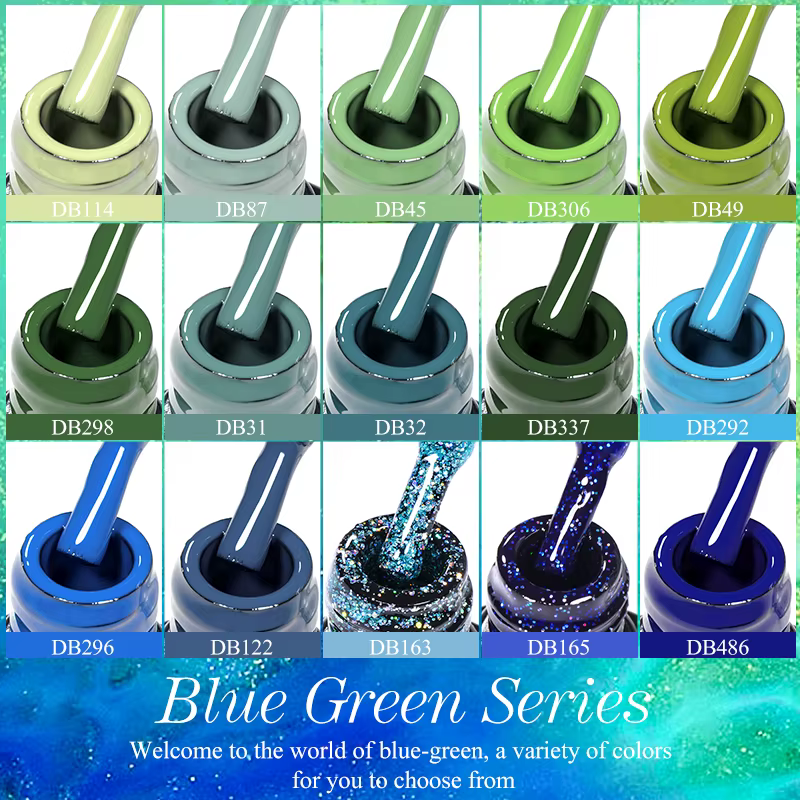 Verhéritage à Ongles Gel Semi-Continu Bleu Vif