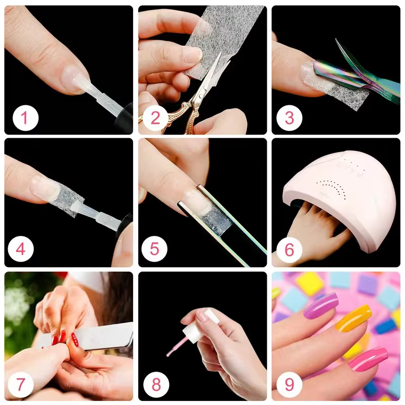 Fibers d'extension d'ongles en Fiber de verre