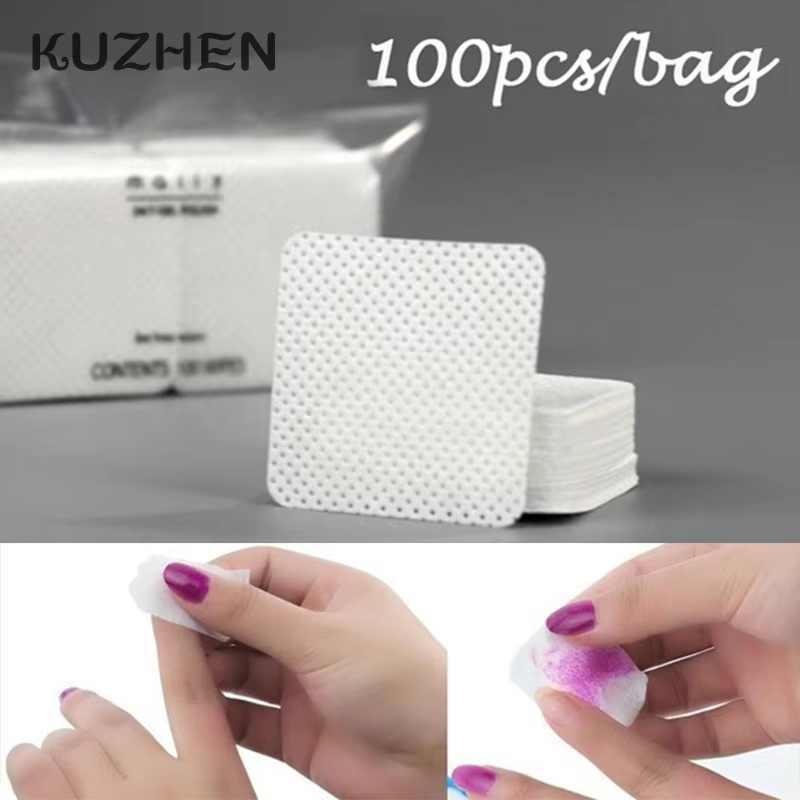Lingettes dissolvant de vernis à ongles non pelucheuses