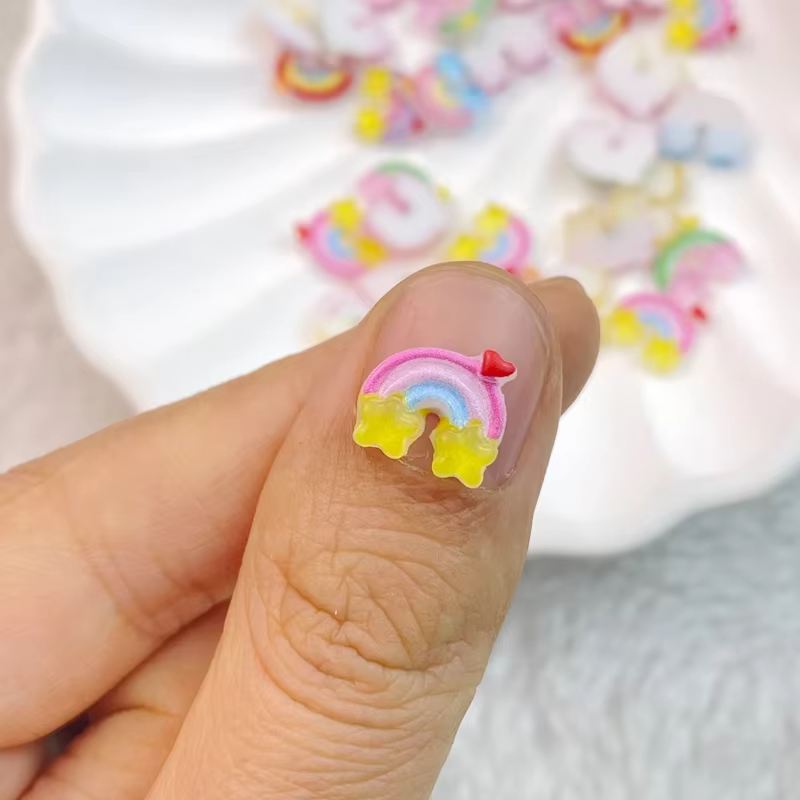 Mini embellissements de manucure en résine