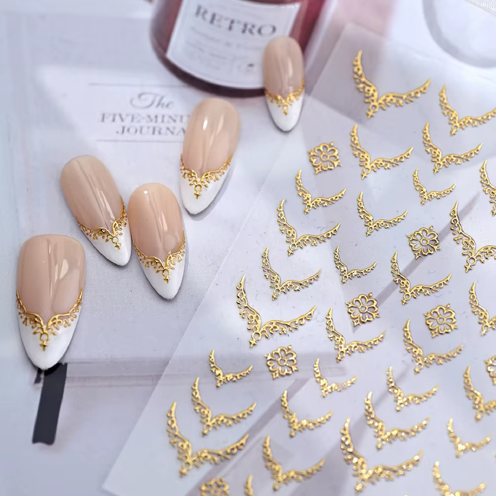 Autocollants pour ongles en forme de V