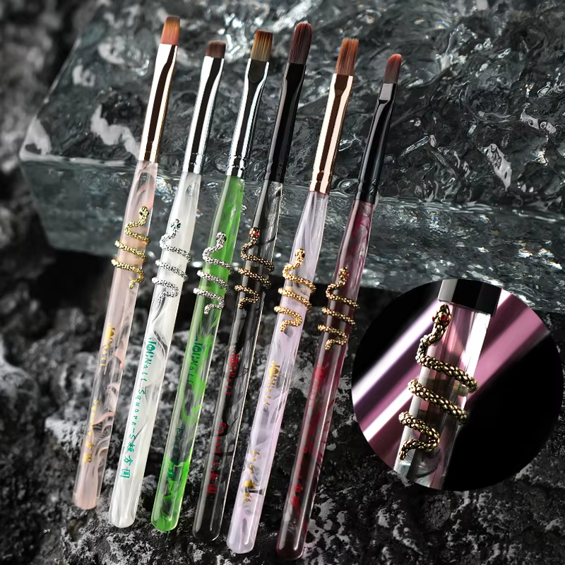 Conception Unique serpent Nail Art brosse UV Gel