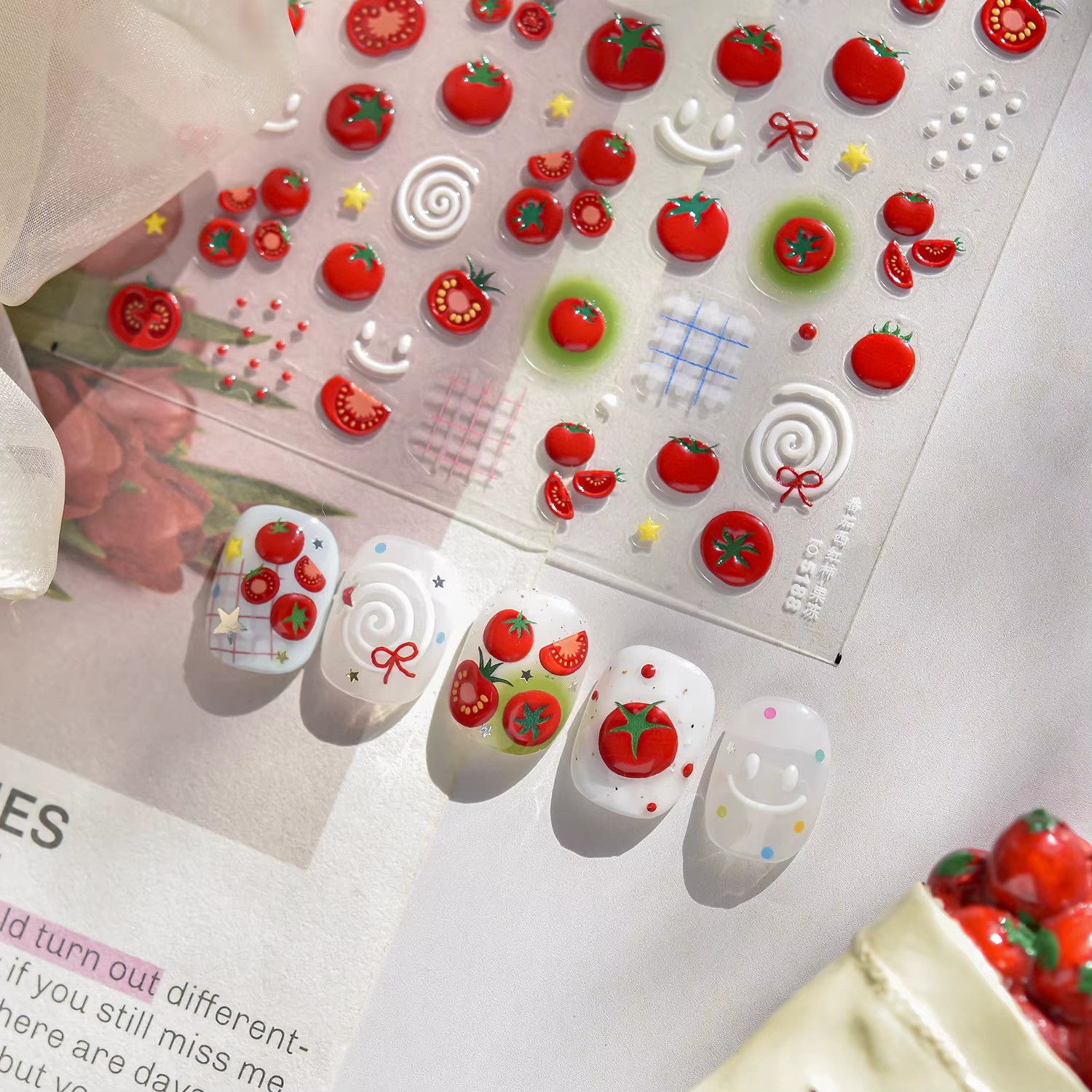 1 autocollant 5D pour nail art