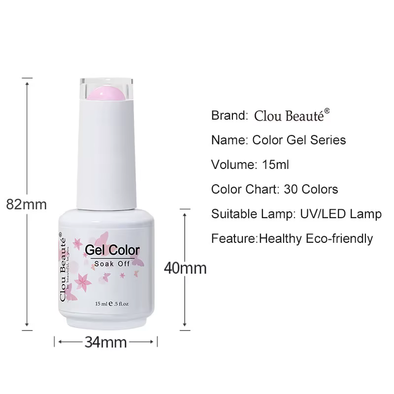 Clou Beaute 15ml HEMA TPO gratuit Gel vernis à ongles brillant foncé armée vert Gel laque Semi Permanent Art organique
