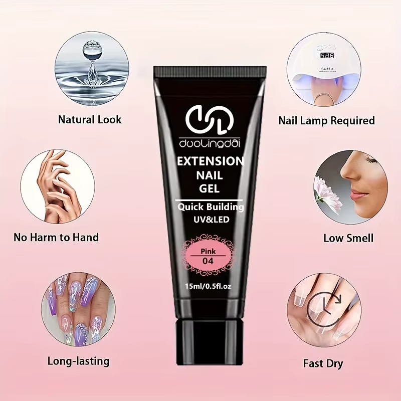 Kit de gel pour extension d'ongles Poly