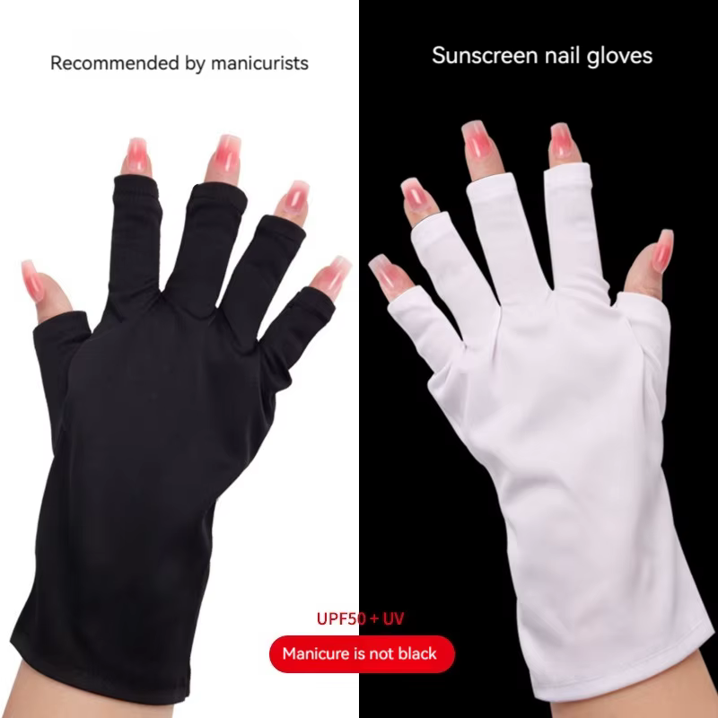 Outils pour ongles gants Uv Anti-ultraviolet soleil noir demi-exposition