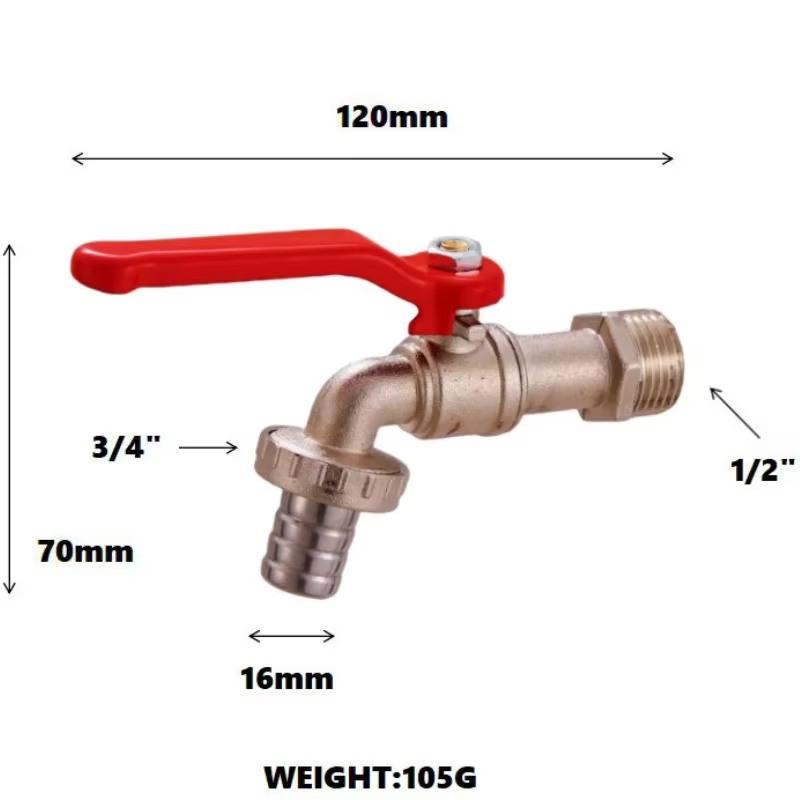 Robinet d'extérieur 1/2 ''3/4'', robinet d'arrosage de jardin dans la cour, robinet d'arrosage extérieur antigel fissuré