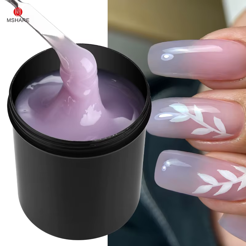 MSHARE-Gel d'aspect naturel pour extensions d'ongles UV, 1kg, optique moyenne