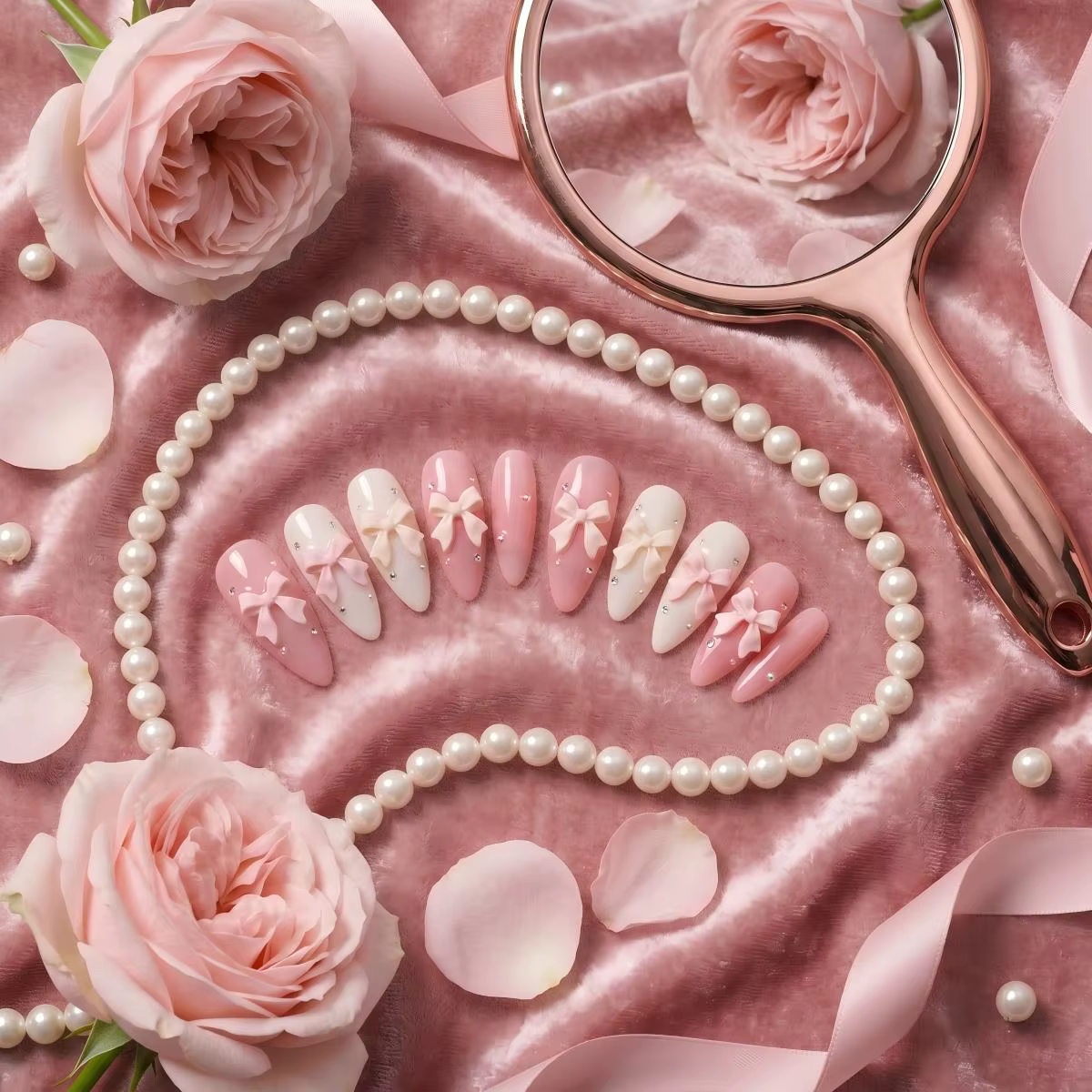 Faux ongles à presser faits à la main