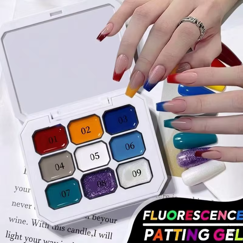 Gel vernis à ongles série bleue 9 couleurs