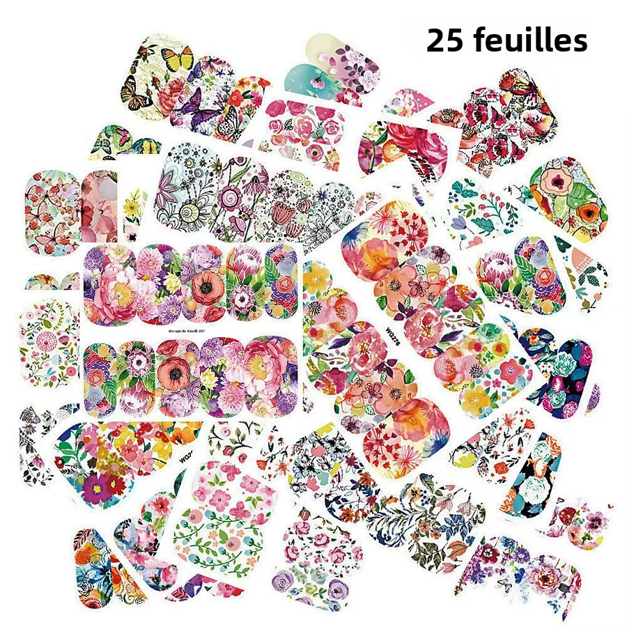 Ensemble d'autocollants pour Nail Art