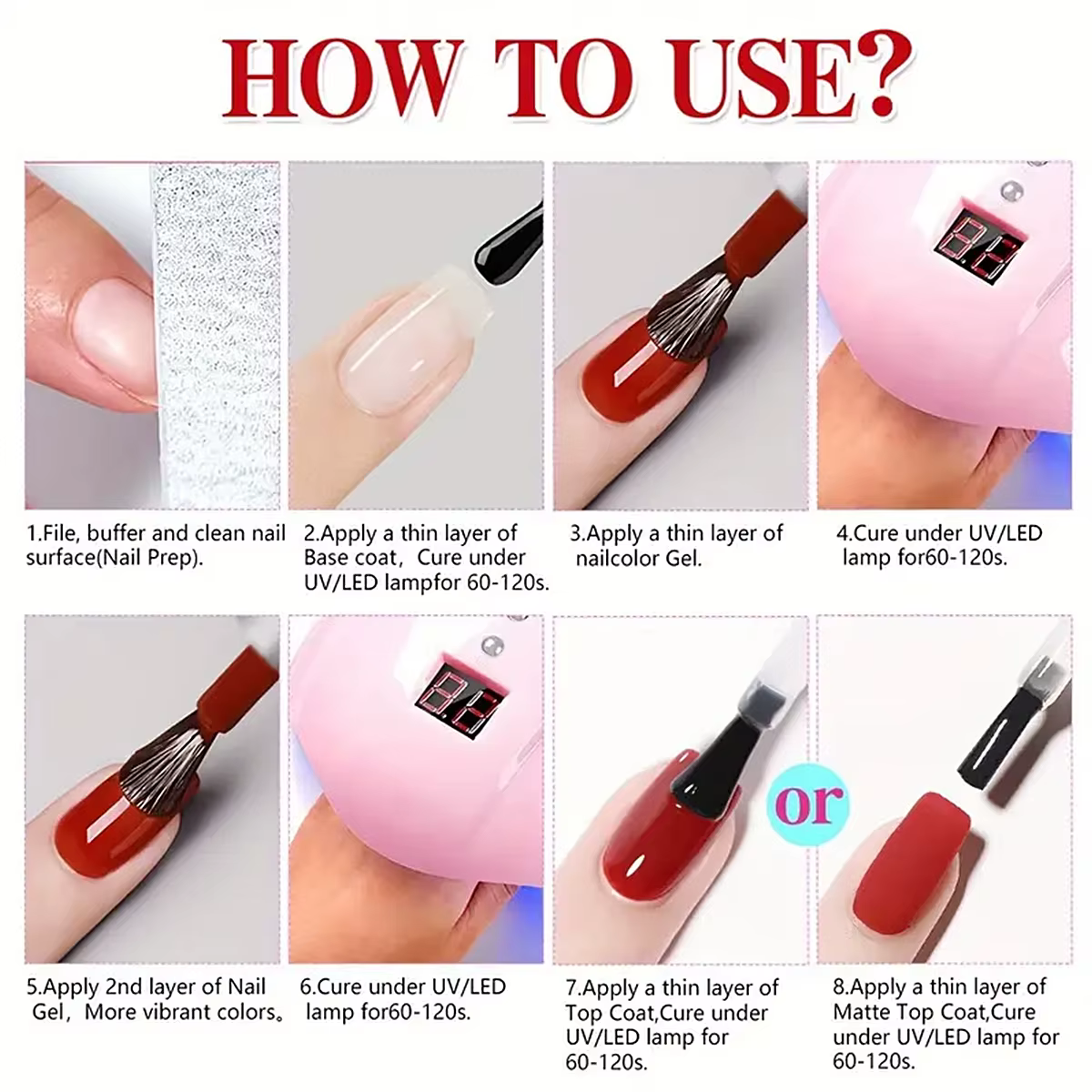 Ensemble de vernis à ongles gel longue durée