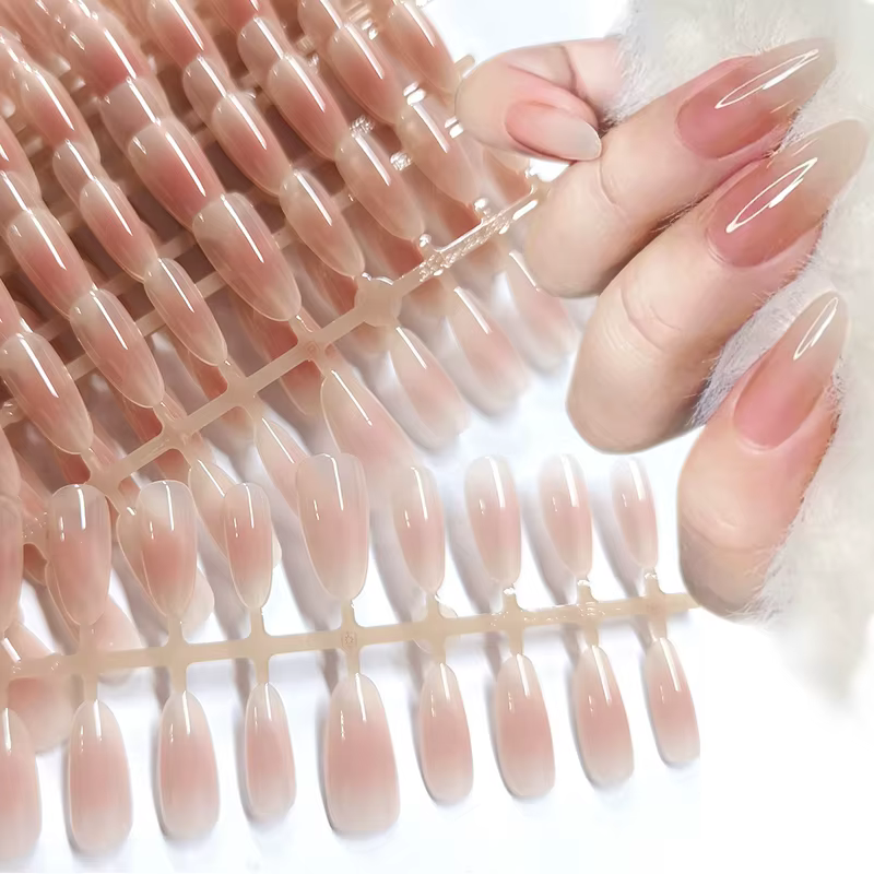 30 pièces couleur nue faux ongles mode presse sur Extension rapide mat portable