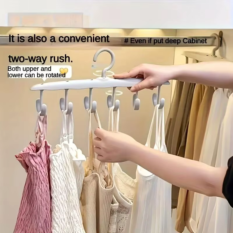 Cintre rotatif à 12 crochets – Organisateur de placard peu encombrant pour cravates, ceintures, sous-vêtements, jupes | Rangement portable pour la maison et le dortoir