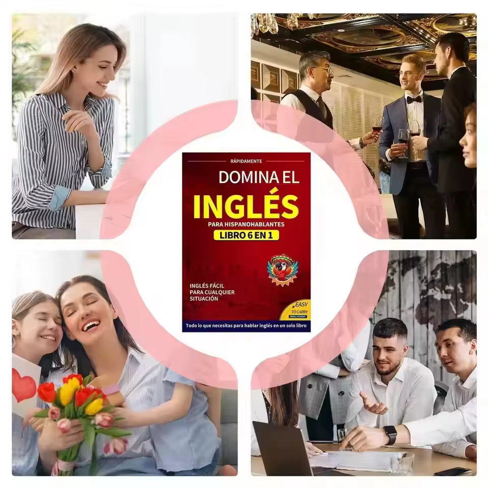 Livres anglais pour débutants, édition espagnole 6 en 1, cahier d'exercices d'apprentissage des langues facile avec dictionnaire pour la lecture, fournitures d'étude