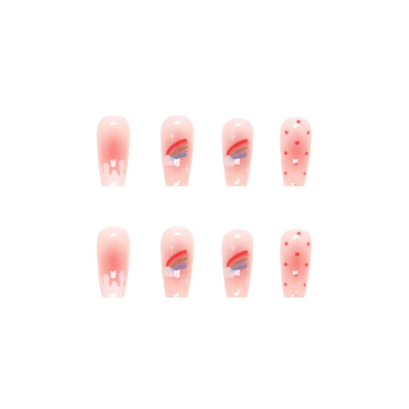 Lot de 24 faux ongles à presser