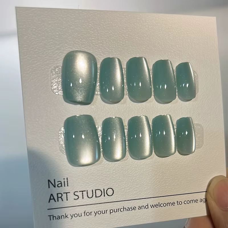 Presse sur les ongles cercueil de luxe faux
