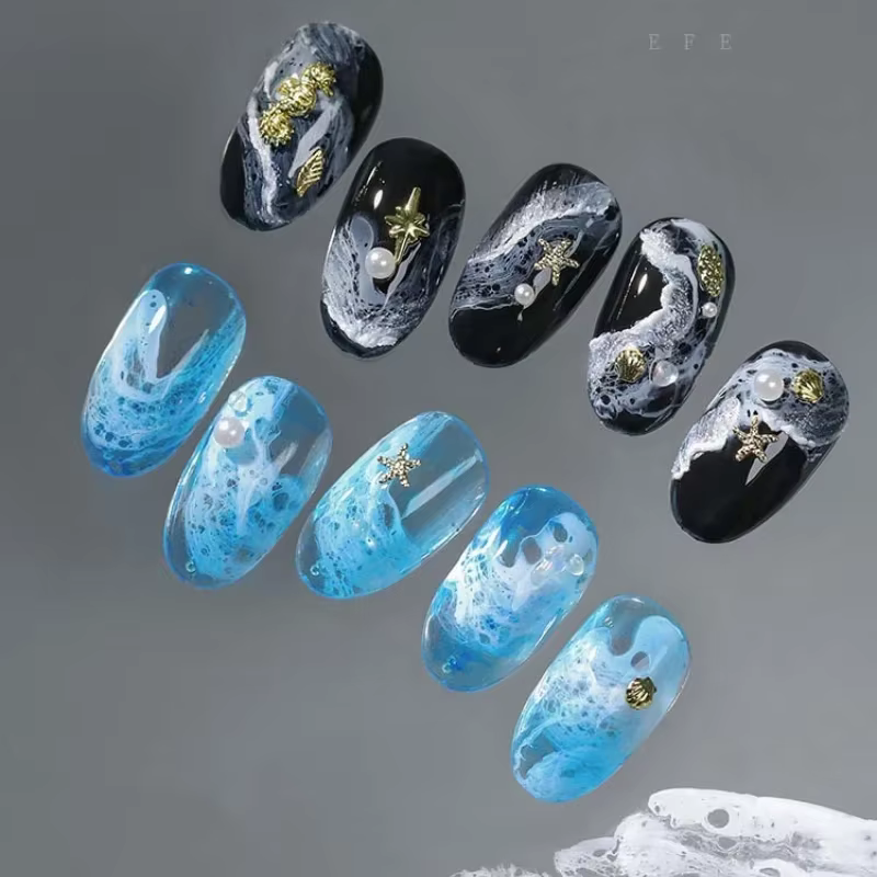 Vernis à ongles Gel liquide floraison vague de mer