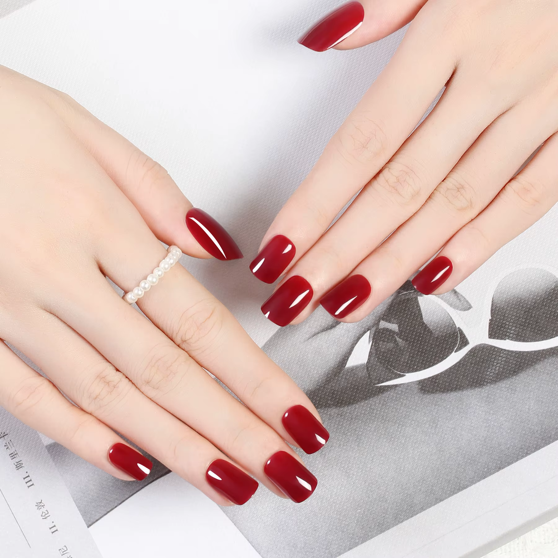 Ensemble de faux ongles courts à pression complète