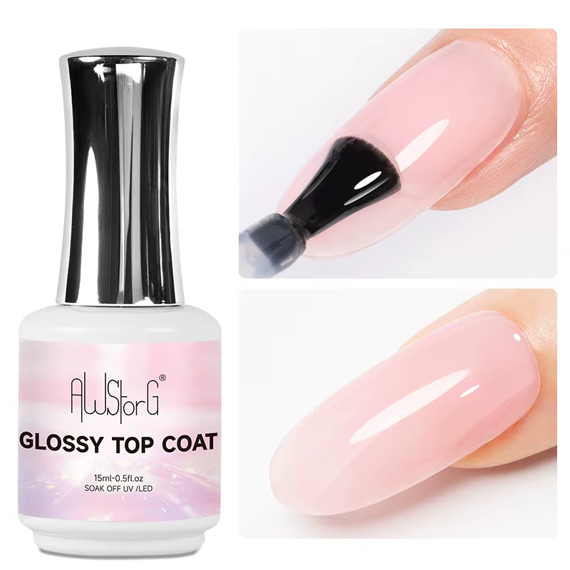 15ML couche de finition brillante longue durée tremper les ongles clair UV lampe