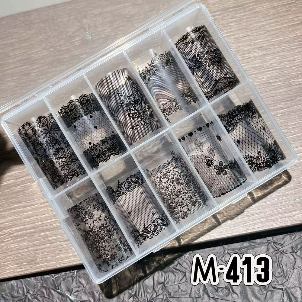 Autocollants pour ongles en dentelle à la mode