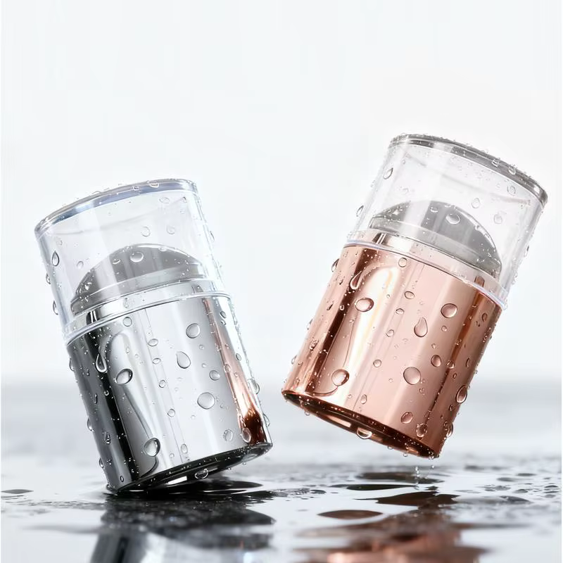 Mini sceau à ongles Transparent avec grattoir