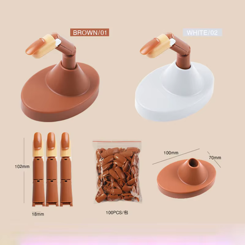 Modèle de pratique d'art d'ongle de main de formation