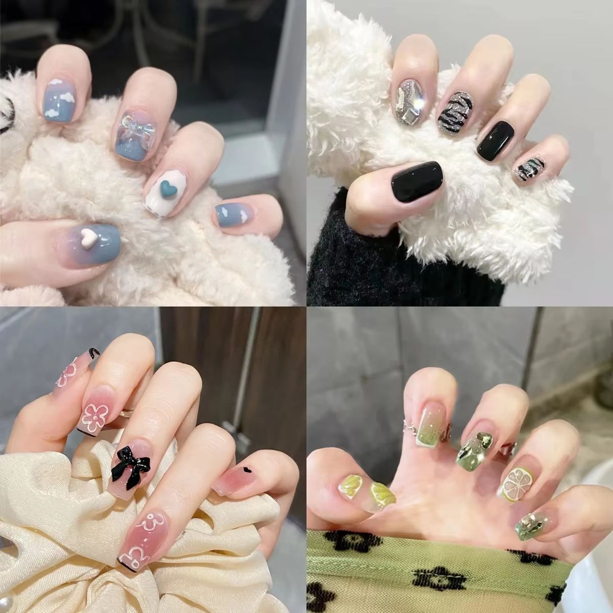 Ensemble de faux-ongles artificiels pour Nail Art