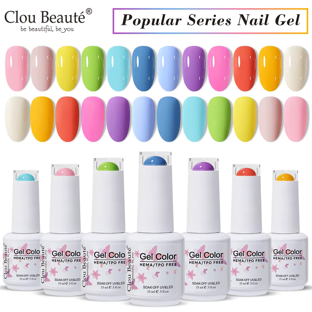 Clou Beaute série bleue vernis à ongles gris vert chanceux