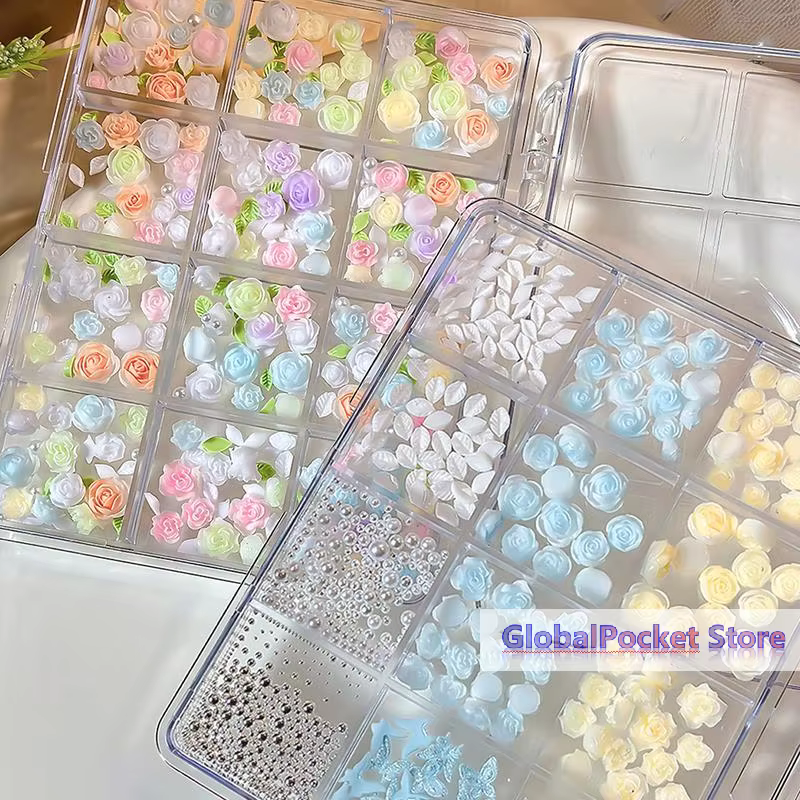 6/12 Grilles de breloques 3D pour nail art