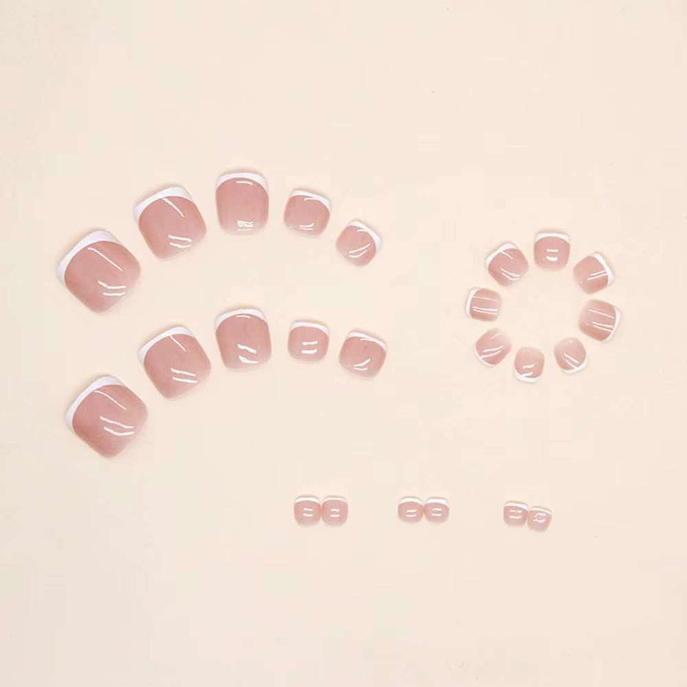 Faux ongles carrés courts 24 pièces